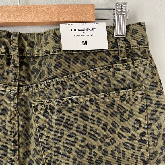 NWT Zara Leopard Print Mini Skirt Green M - Picture 13 of 15